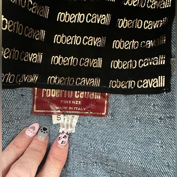 Vintage Roberto Cavalli 1980s tiger fringe denim jacket of dreams - Picture 9 of 13